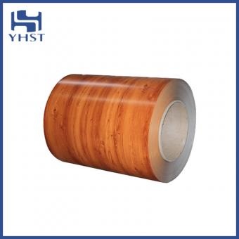 Wood grain color coated steel coil
